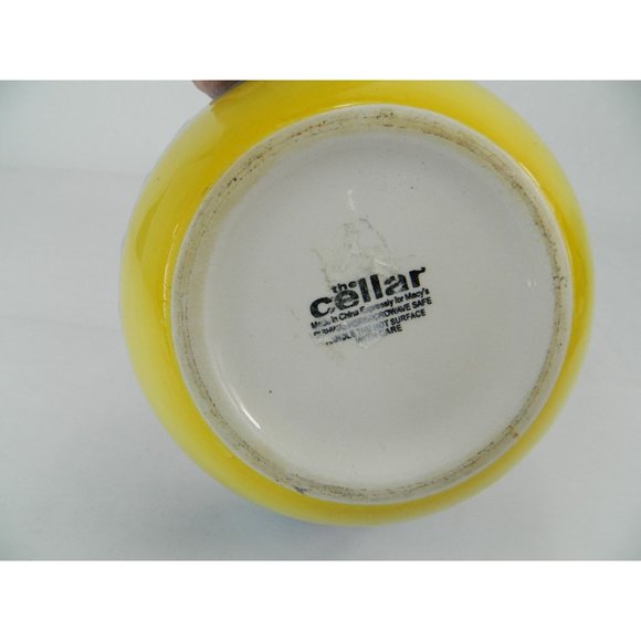 The Cellar Blue White Yellow Soup Cereal Bowl Diamond Vine Stripe Italy Inspired - Picture 4 of 7